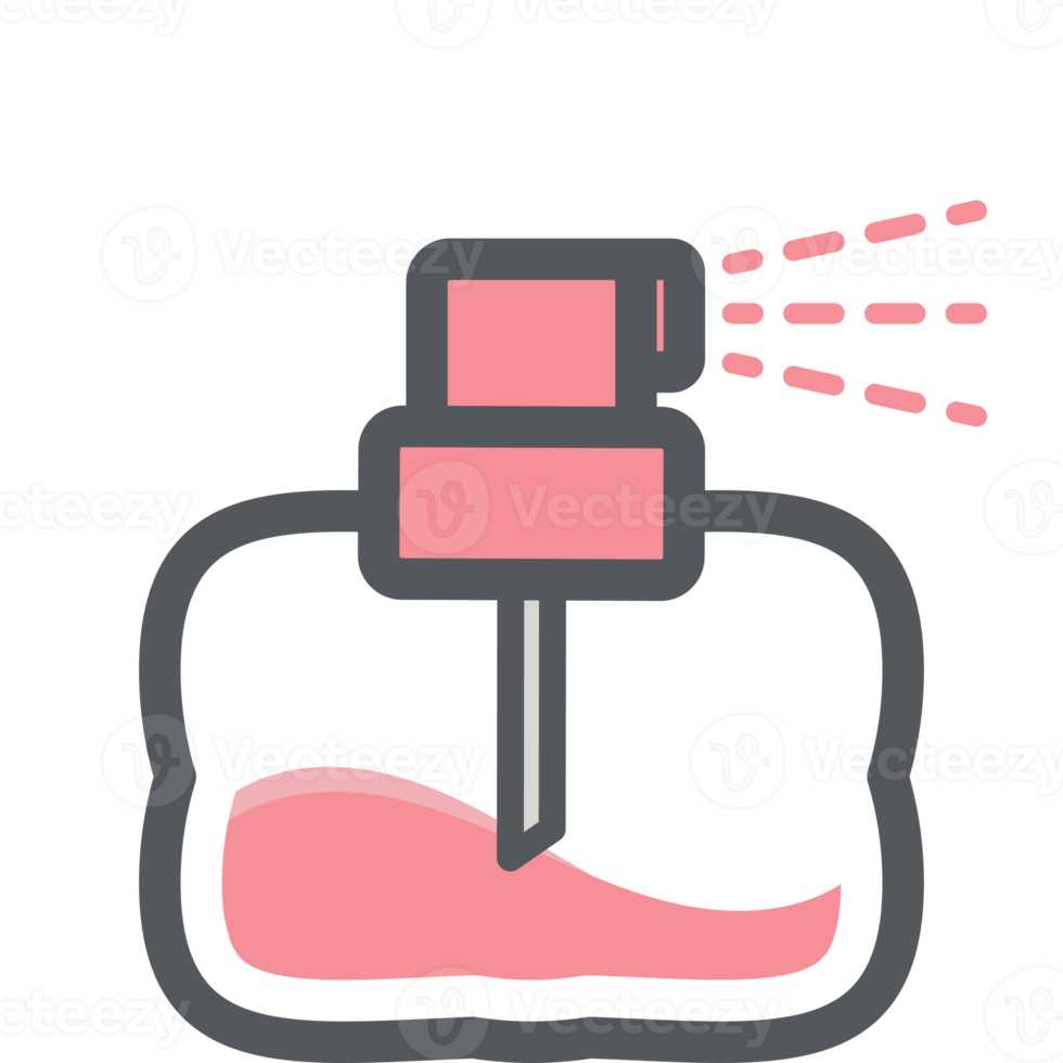 parfum verstuiven fles esthetisch tekening logo symbool png