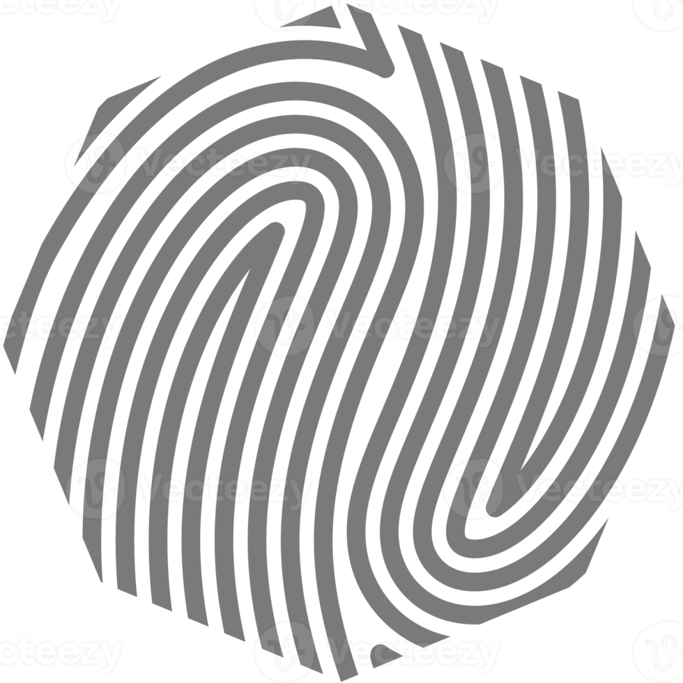 Aesthetic Fingerprint Basic Shape Classic Line png