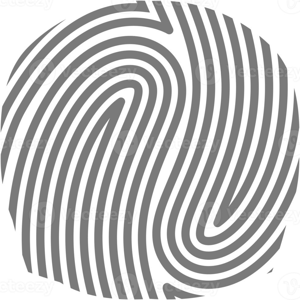 Aesthetic Fingerprint Basic Shape Classic Line png