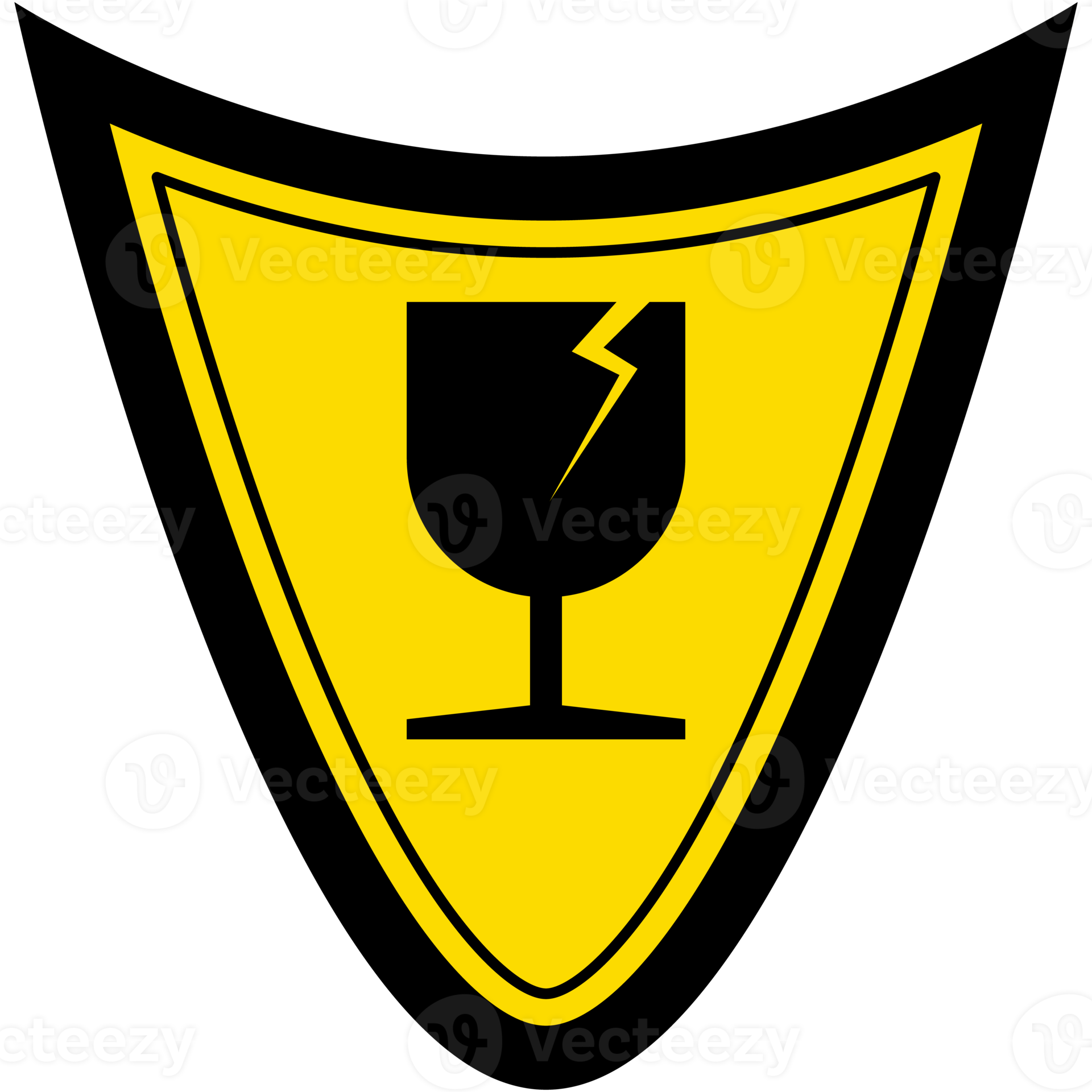 STICKER EASY BROKEN GLASS PACKAGING SYMBOLS SHIPPING CARGO 21446174 PNG