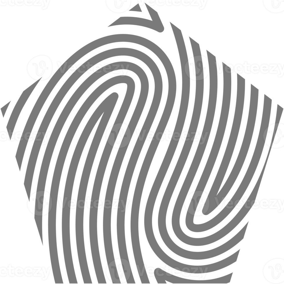 Aesthetic Fingerprint Basic Shape Classic Line png