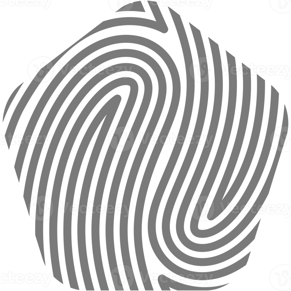 Aesthetic Fingerprint Basic Shape Classic Line png