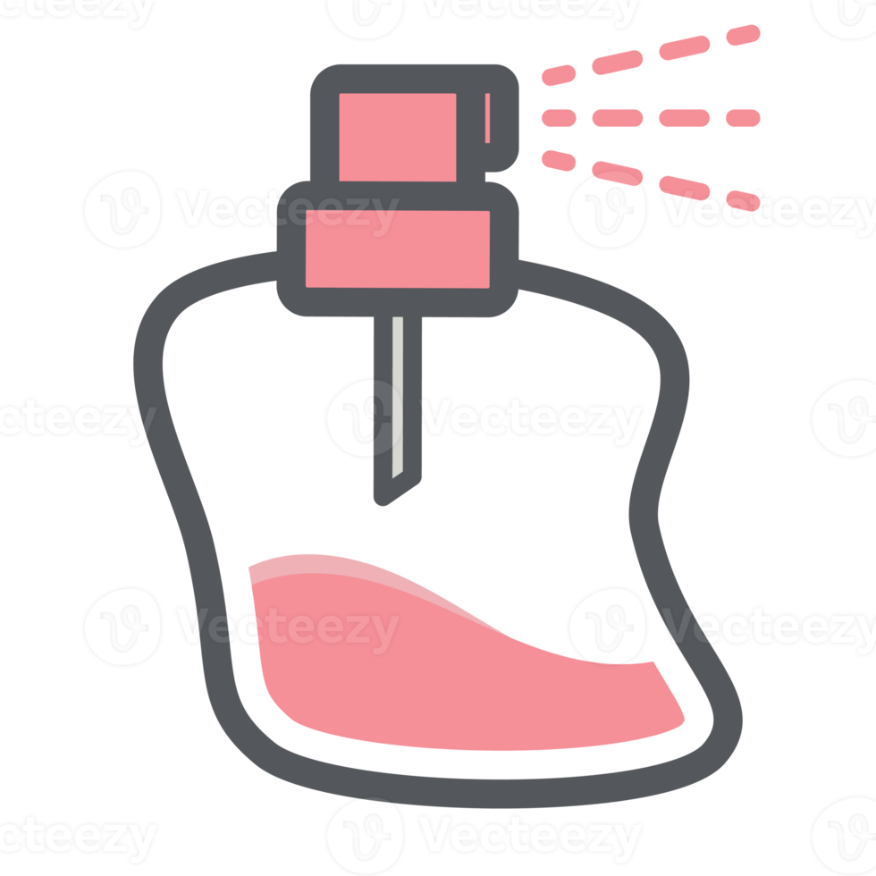 parfum verstuiven fles esthetisch tekening logo symbool png