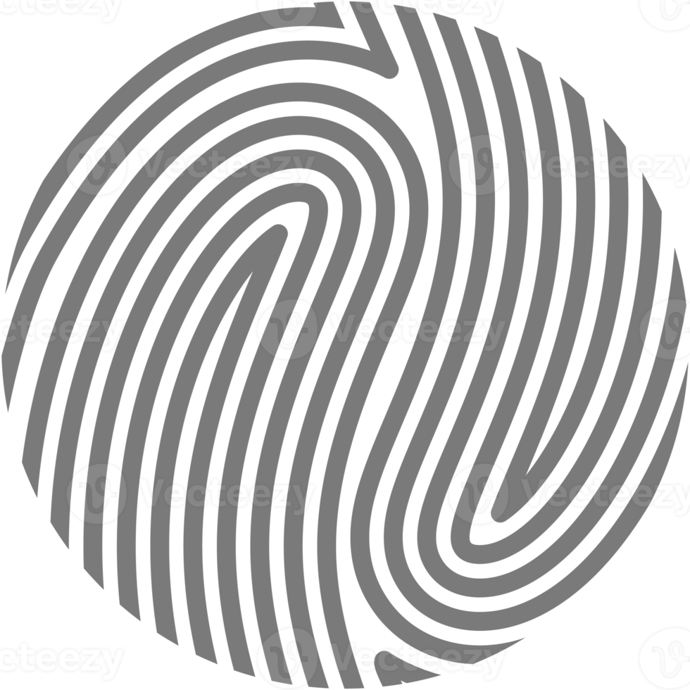 Aesthetic Fingerprint Basic Shape Classic Line png