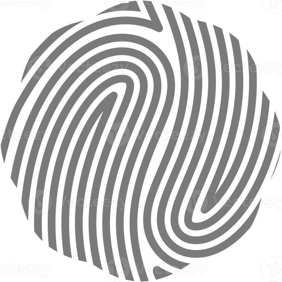 Aesthetic Fingerprint Basic Shape Classic Line png