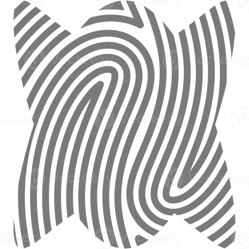 Aesthetic Fingerprint Basic Shape Classic Line png