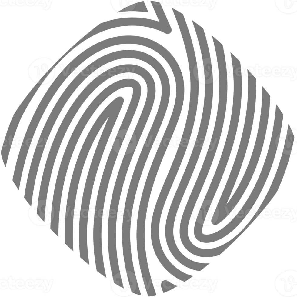 Aesthetic Fingerprint Basic Shape Classic Line png