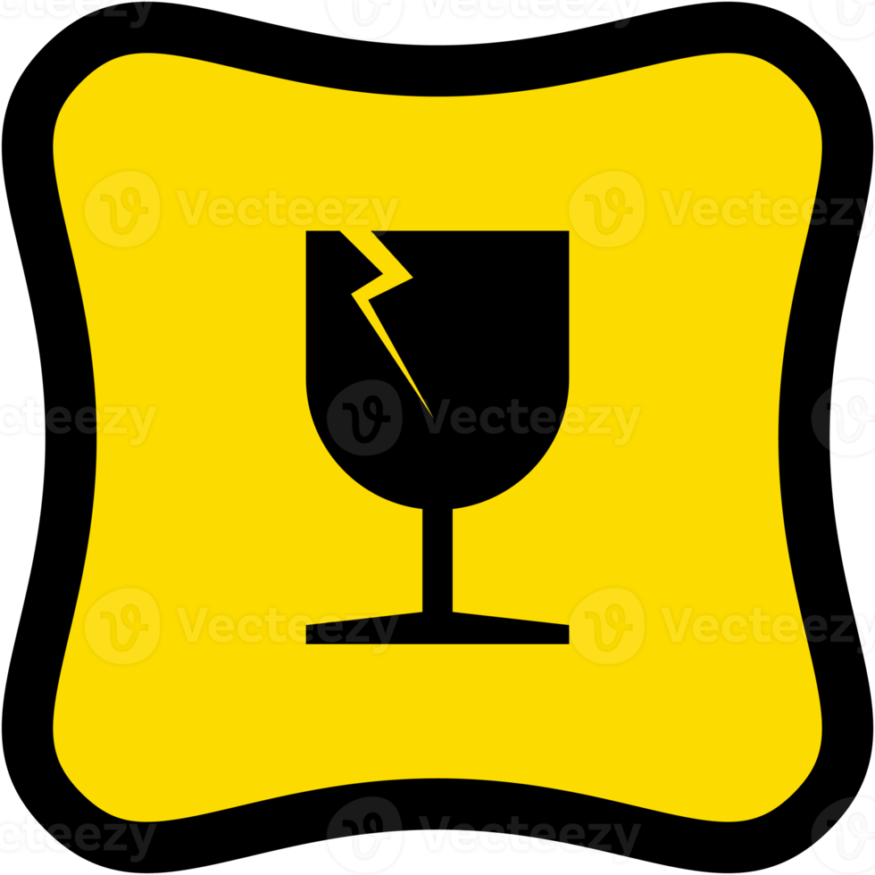 sticker gemakkelijk gebroken glas verpakking symbolen Verzending lading png