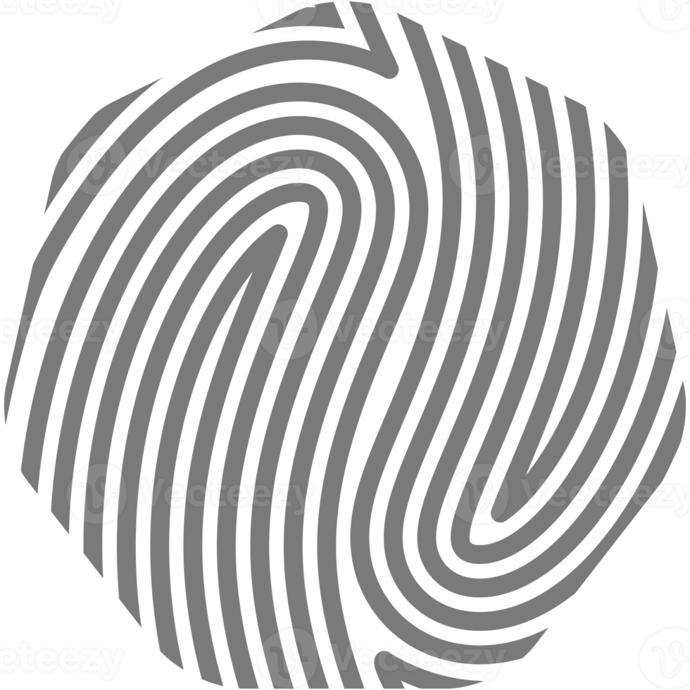 Aesthetic Fingerprint Basic Shape Classic Line png