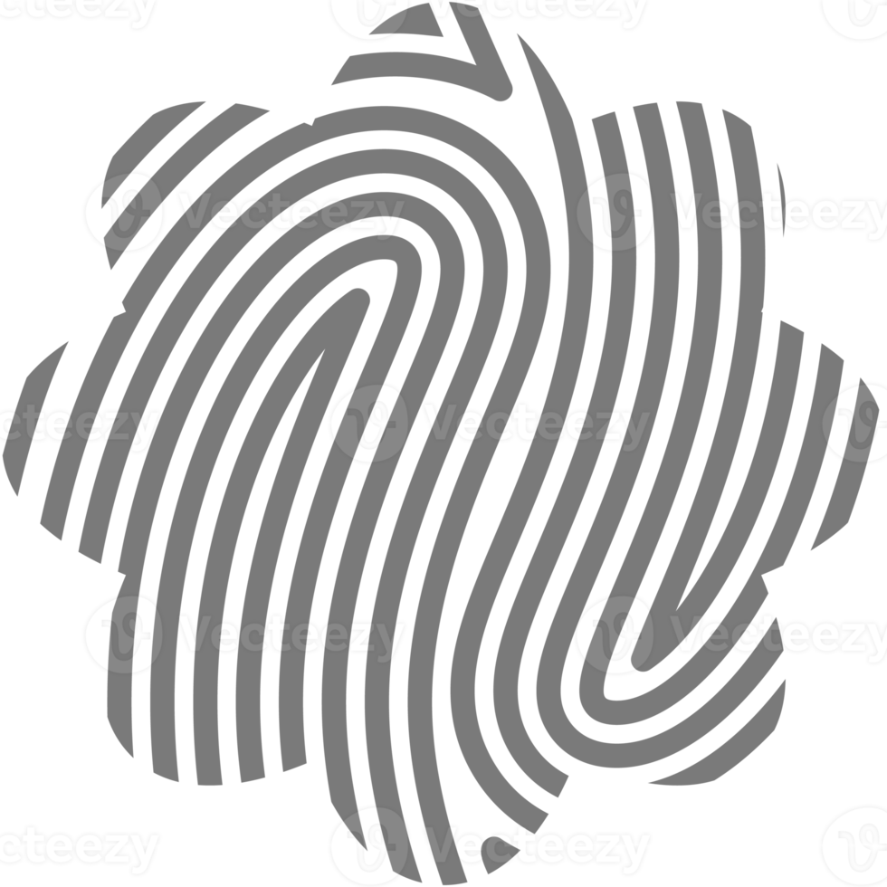 Aesthetic Fingerprint Basic Shape Classic Line png