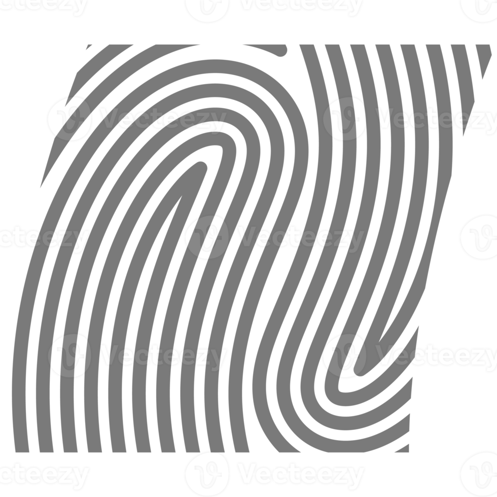 Aesthetic Fingerprint Basic Shape Classic Line png