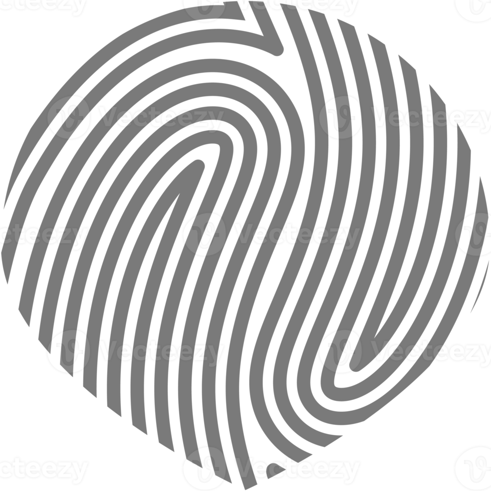 Aesthetic Fingerprint Basic Shape Classic Line png