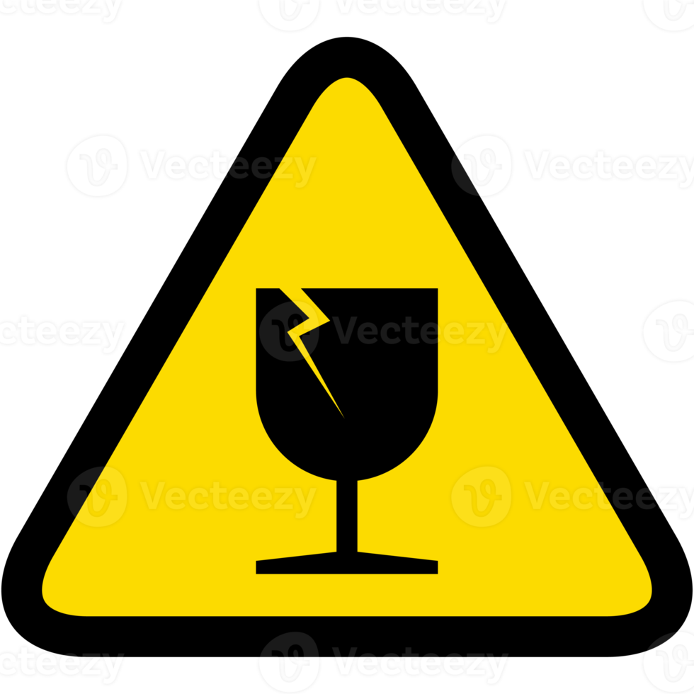 Aufkleber einfach gebrochen Glas Verpackung Symbole Versand Ladung png