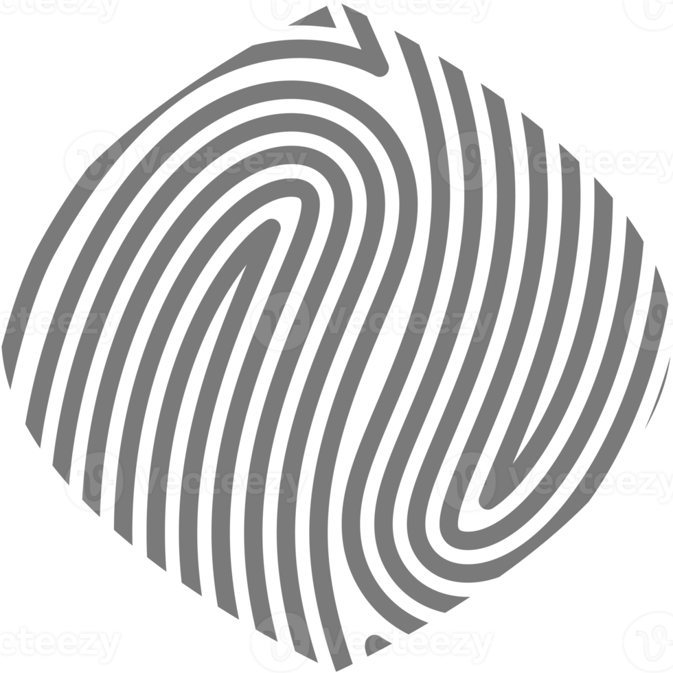 Aesthetic Fingerprint Basic Shape Classic Line png