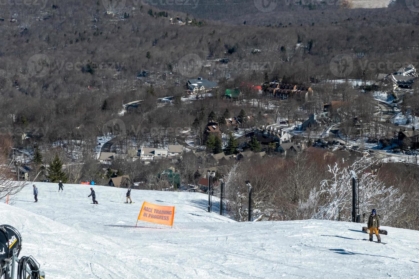 winter and snow scenery near beech mountain north carolina photo