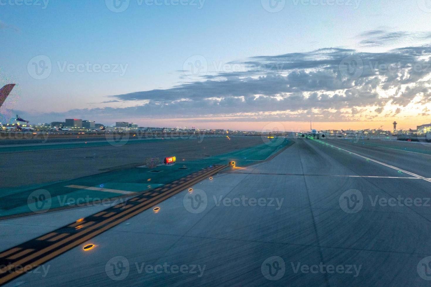 up in the air flying from LAX california photo