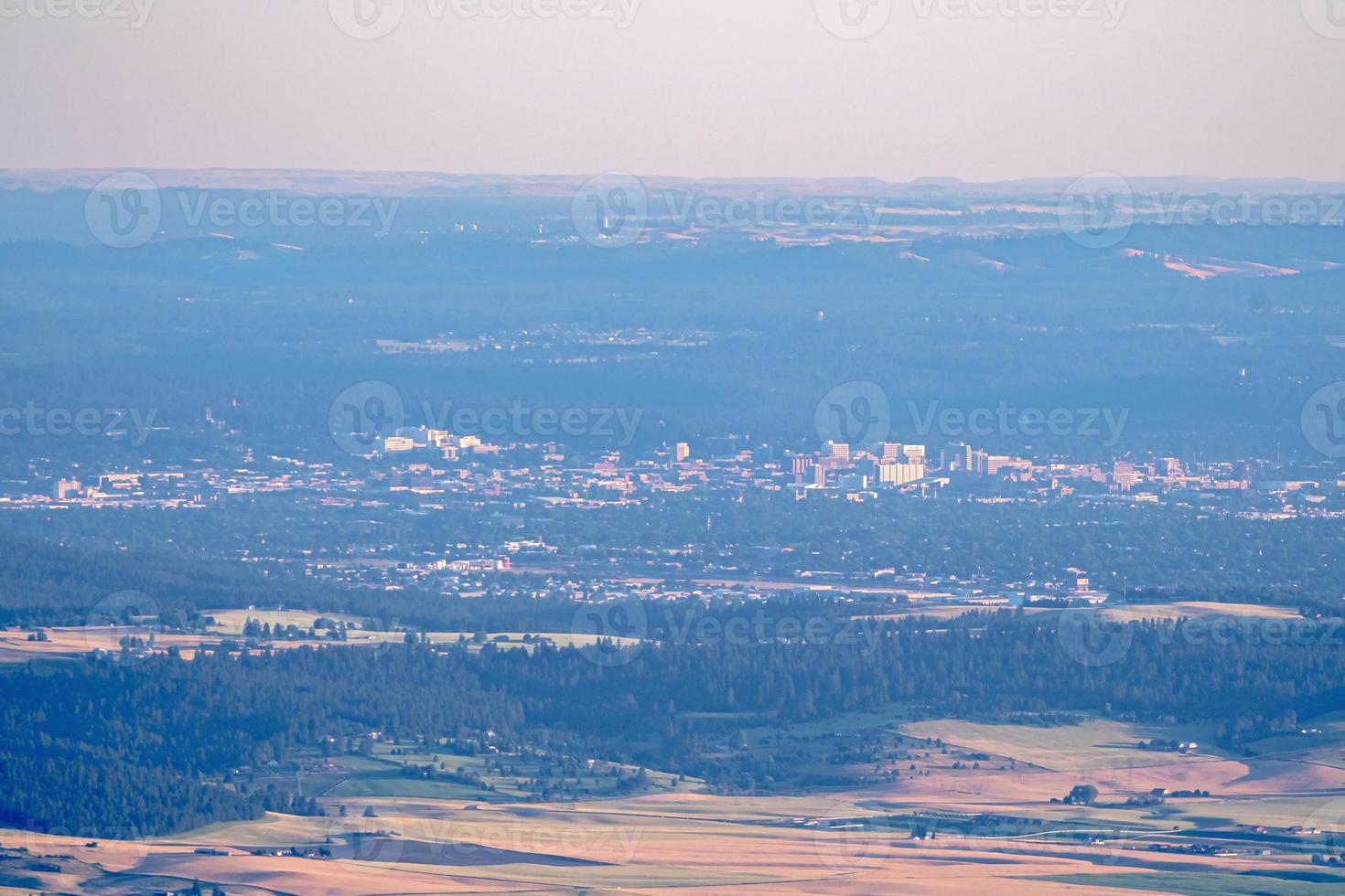 Beautiful scenic nature views at spokane mountain in washington state photo