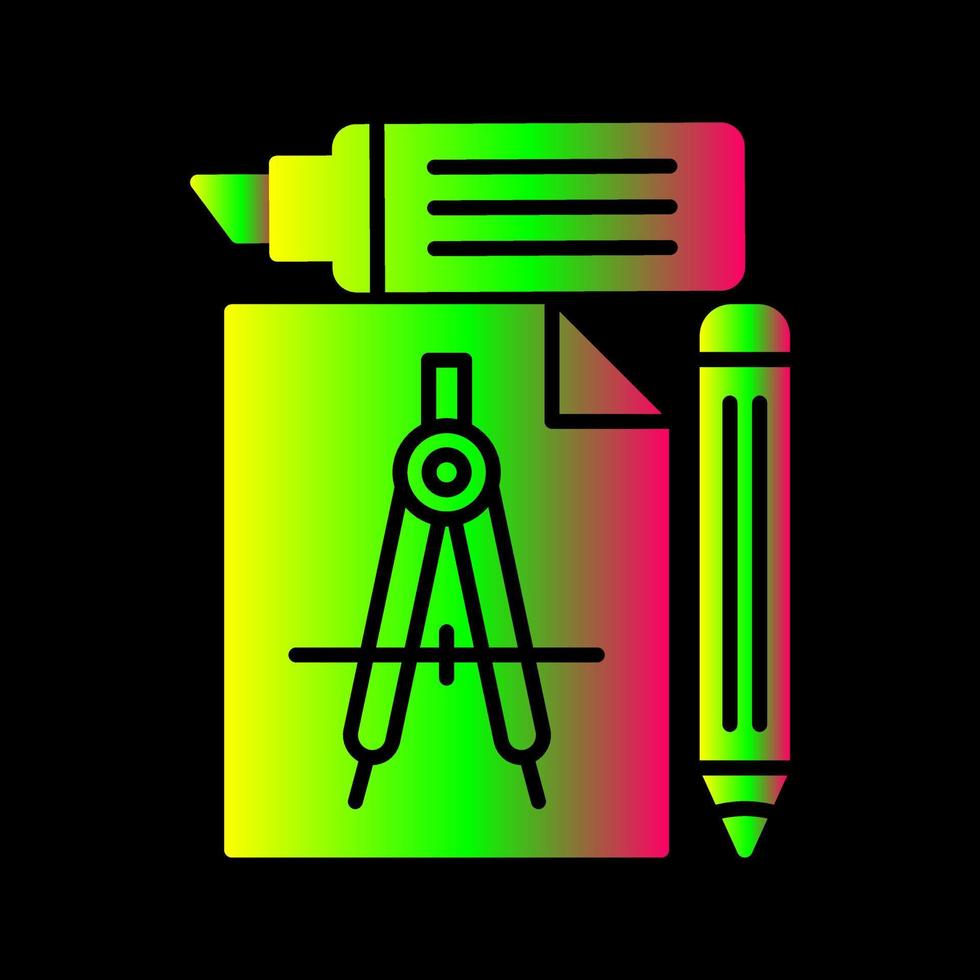 icono de vector de herramientas de estudio