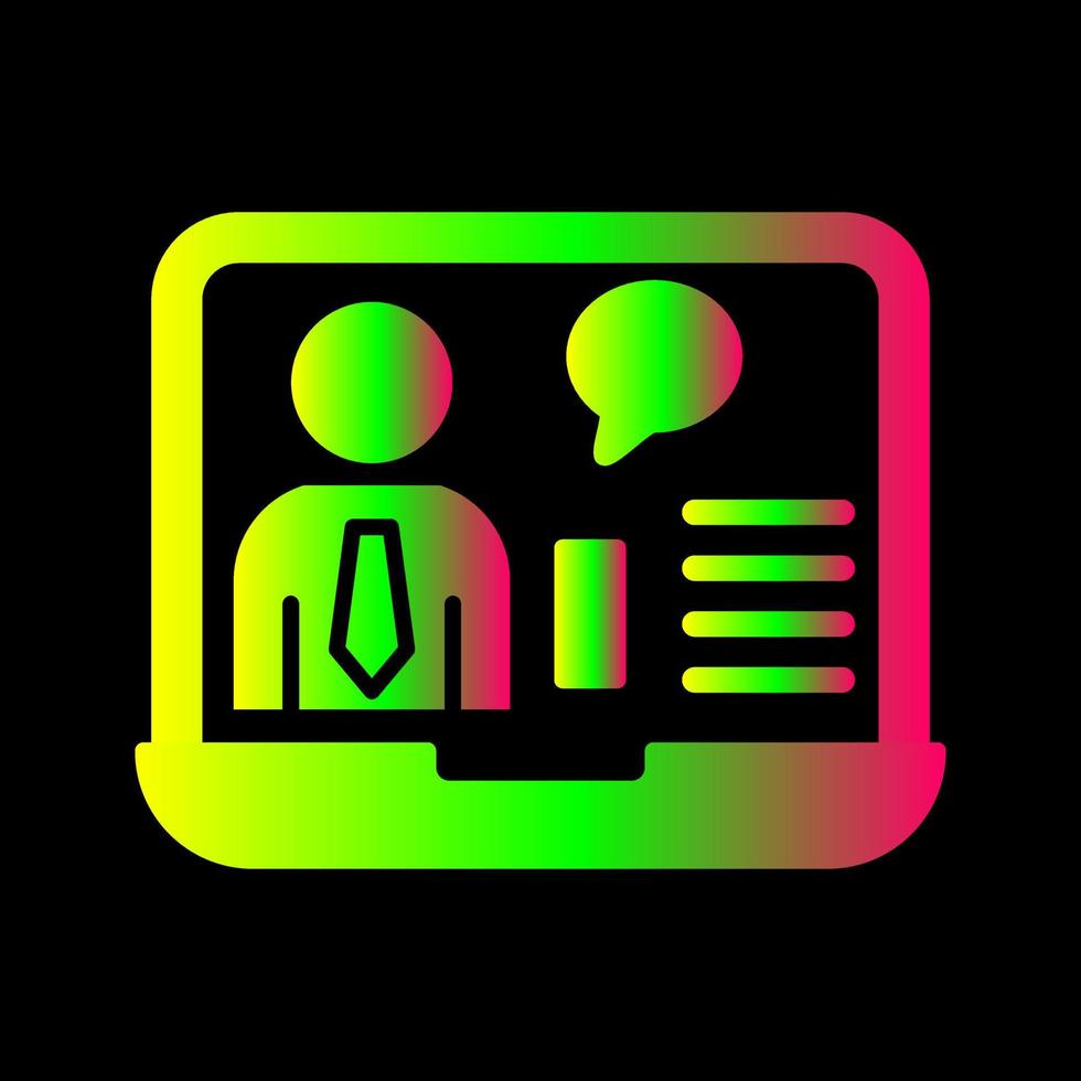 Online Job Interview Vector Icon