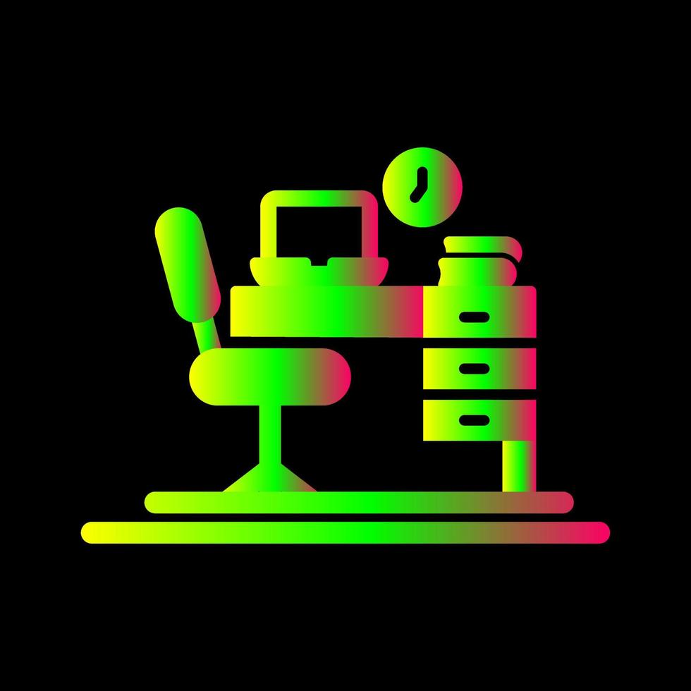 Office Desk Vector Icon