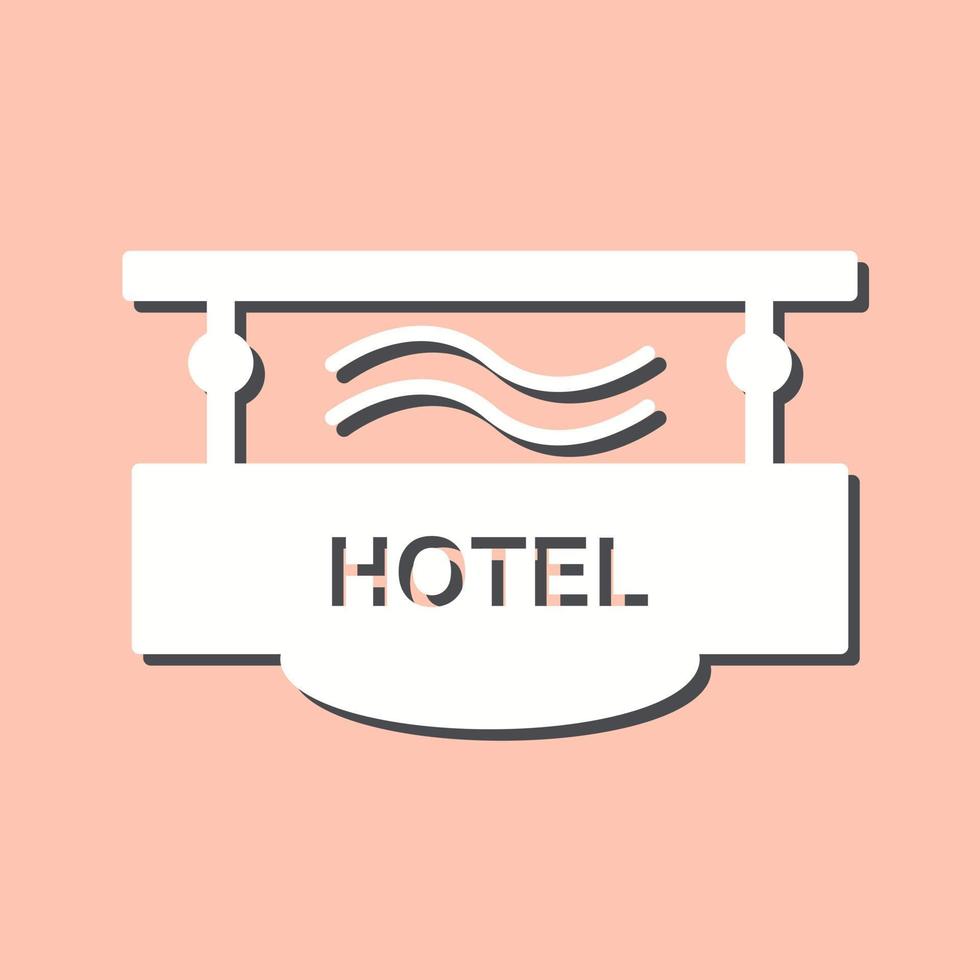 icono de vector de signo de hotel