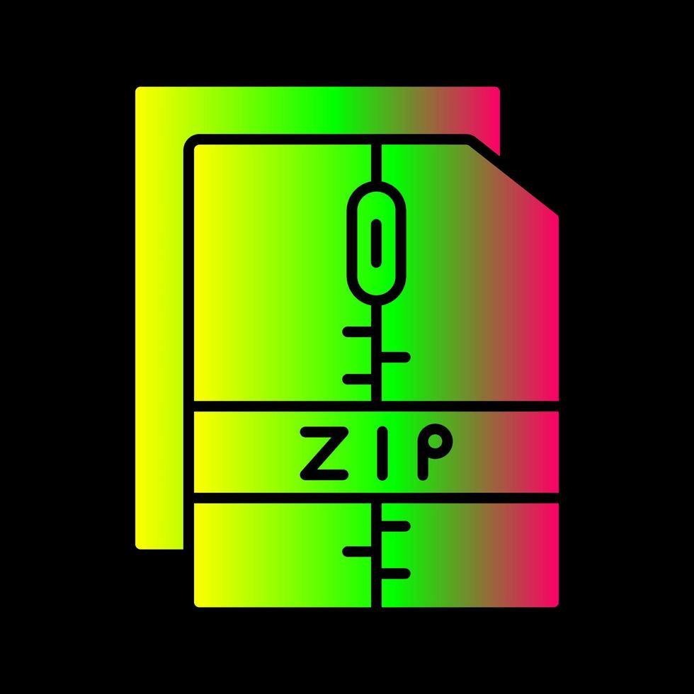 icono de vector de archivo zip