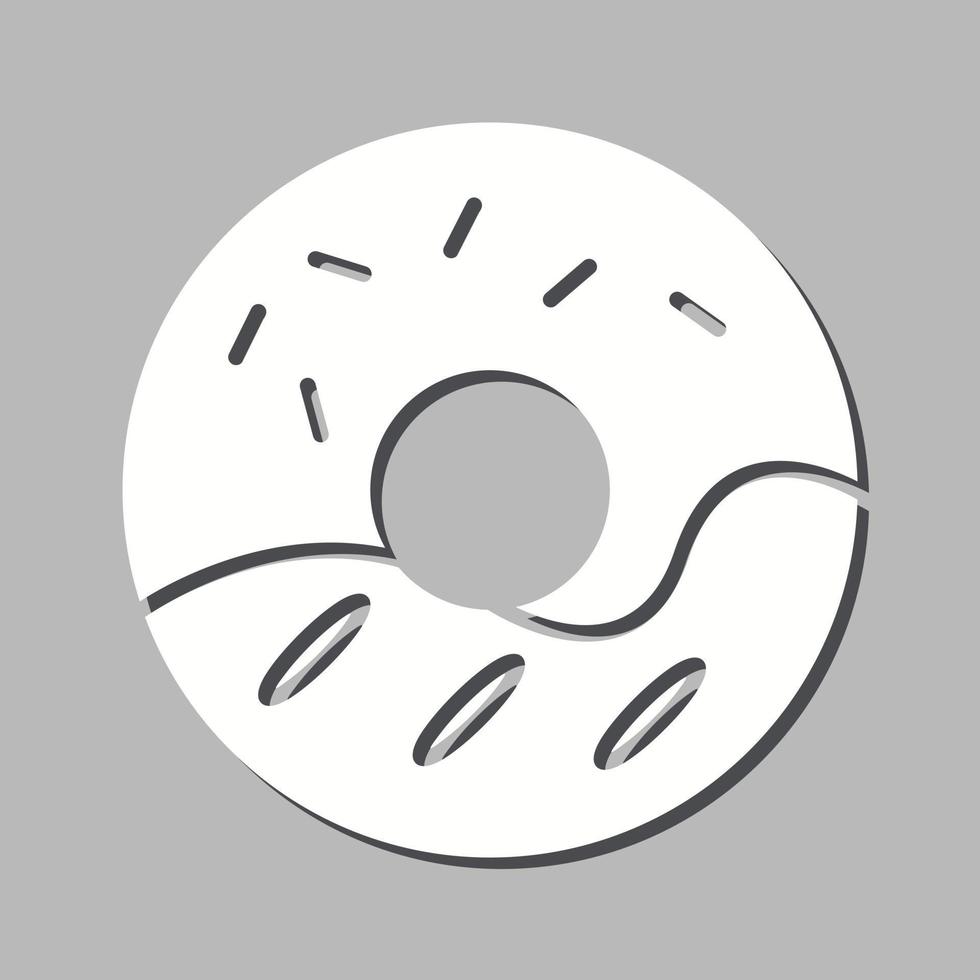 Cream Doughnut Vector Icon