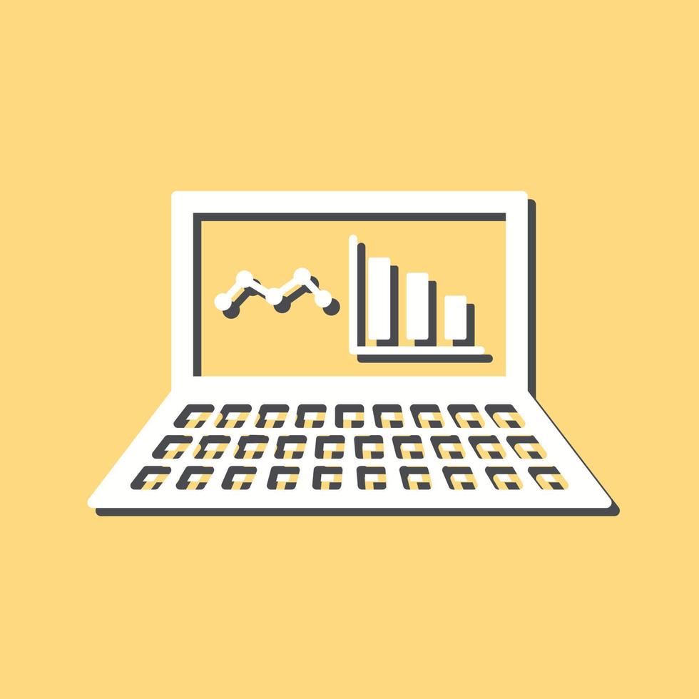 Unique Online Stats Vector Icon