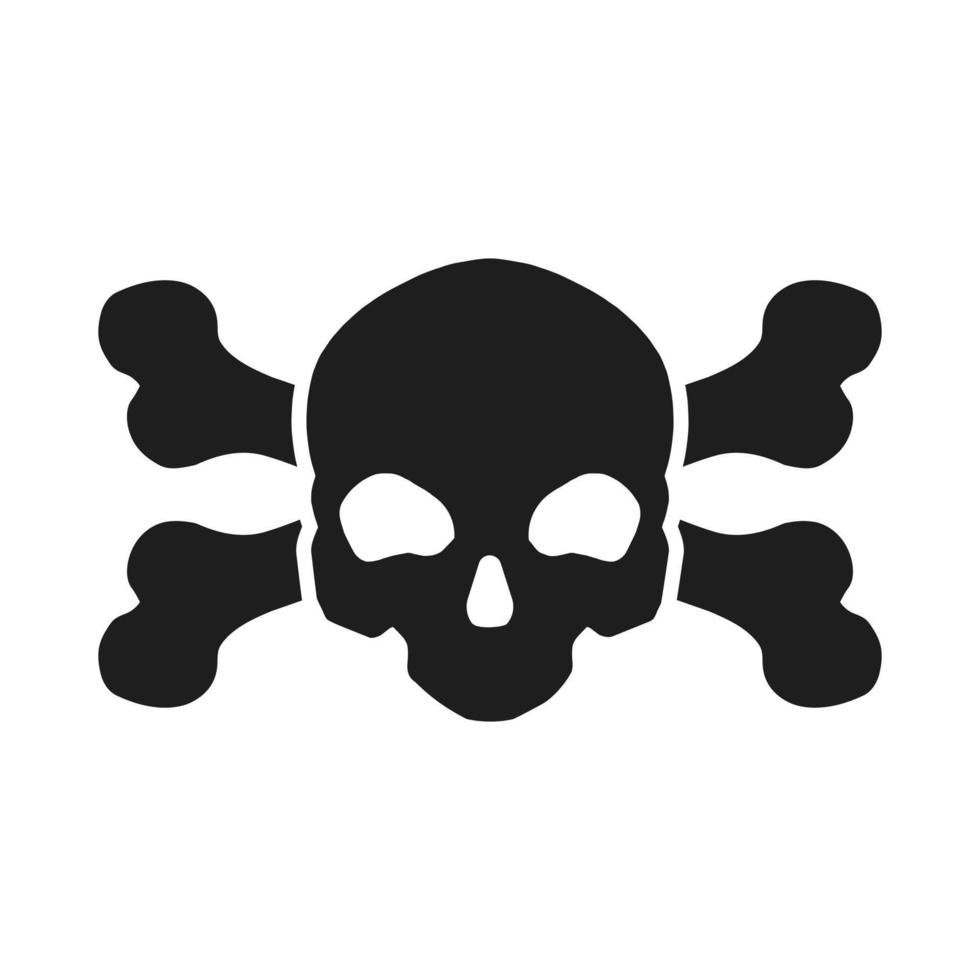 Skull and Bones vector icon. danger illustration sign. poison symbol or logo.