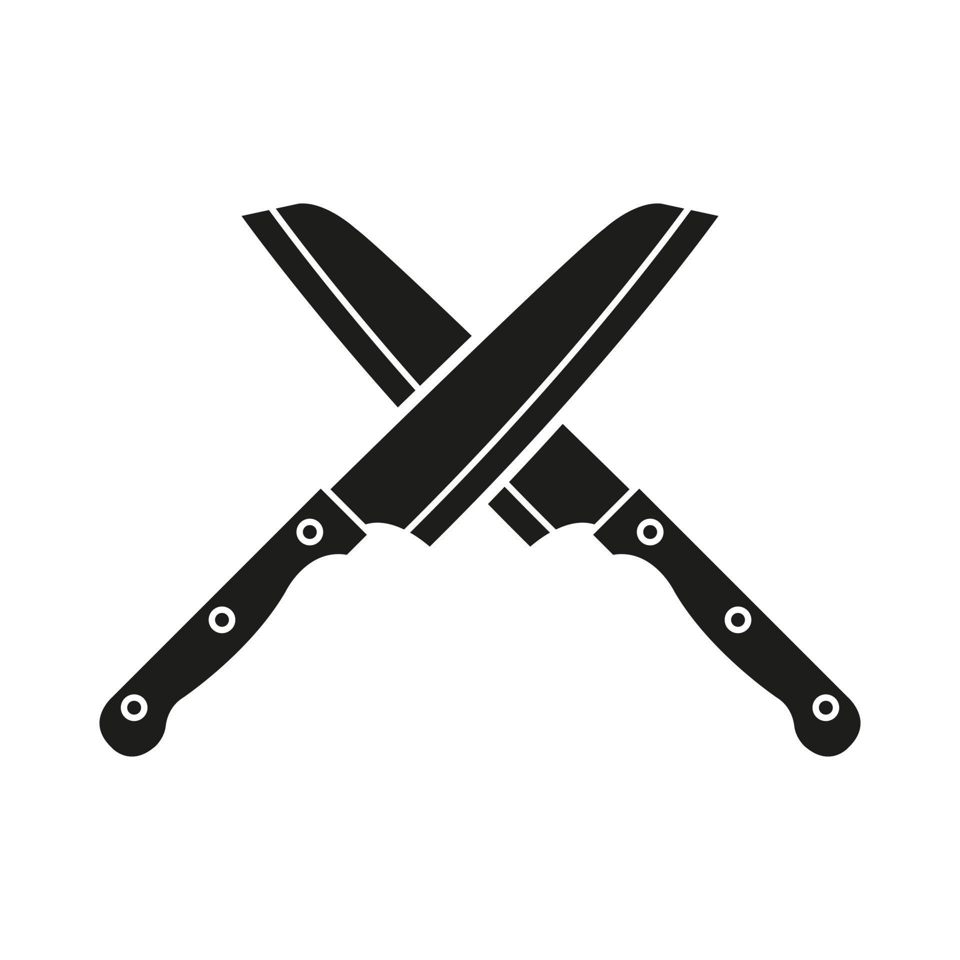 Kitchen knife icon vector set. Cook illustration sign collection. Chef