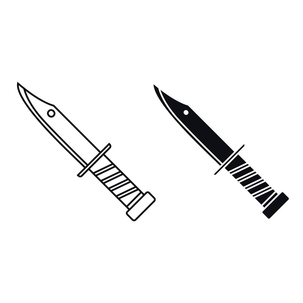 cocina cuchillo icono vector colocar. cocinar ilustración firmar recopilación. cocinero símbolo o logo.