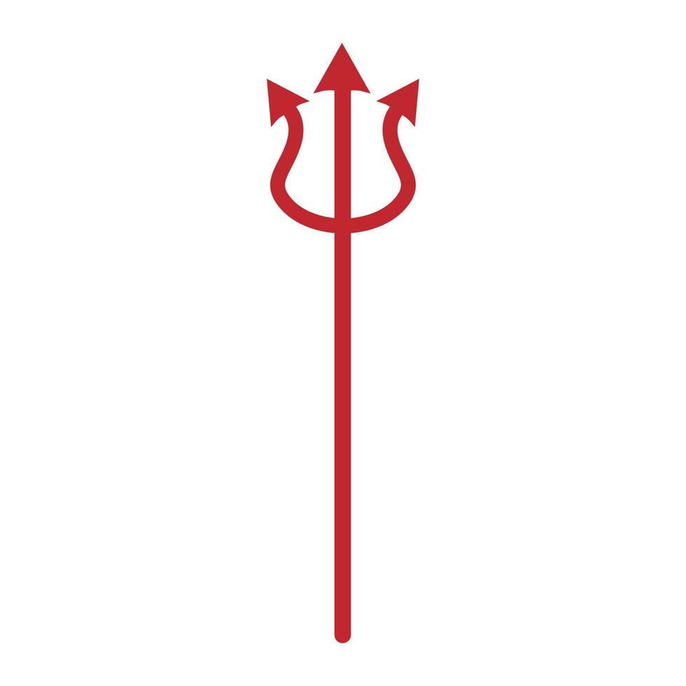 Trident devil icon vector. pitchfork illustration sign. hell symbol. vector
