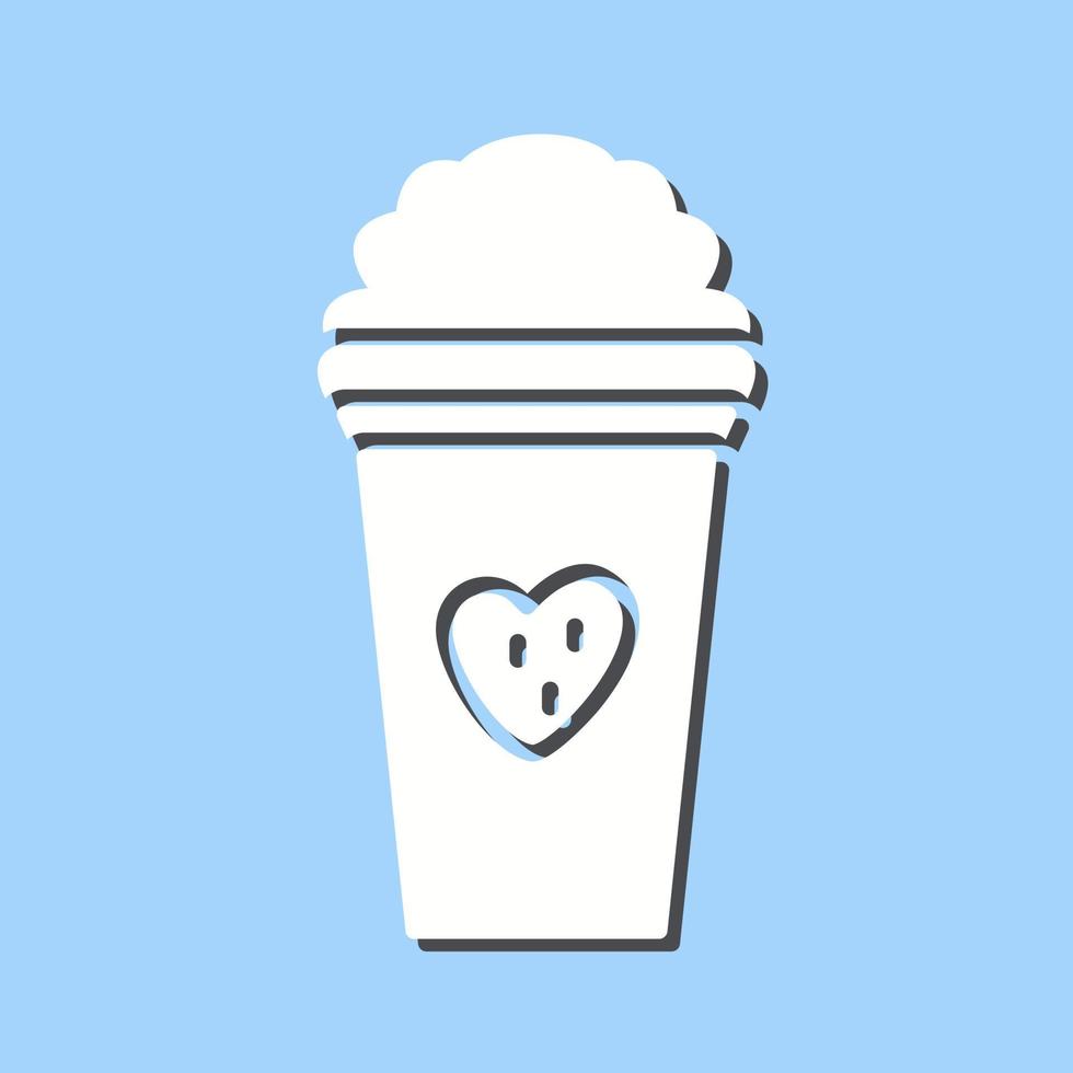 Unique Strawberry Milkshake Vector Icon