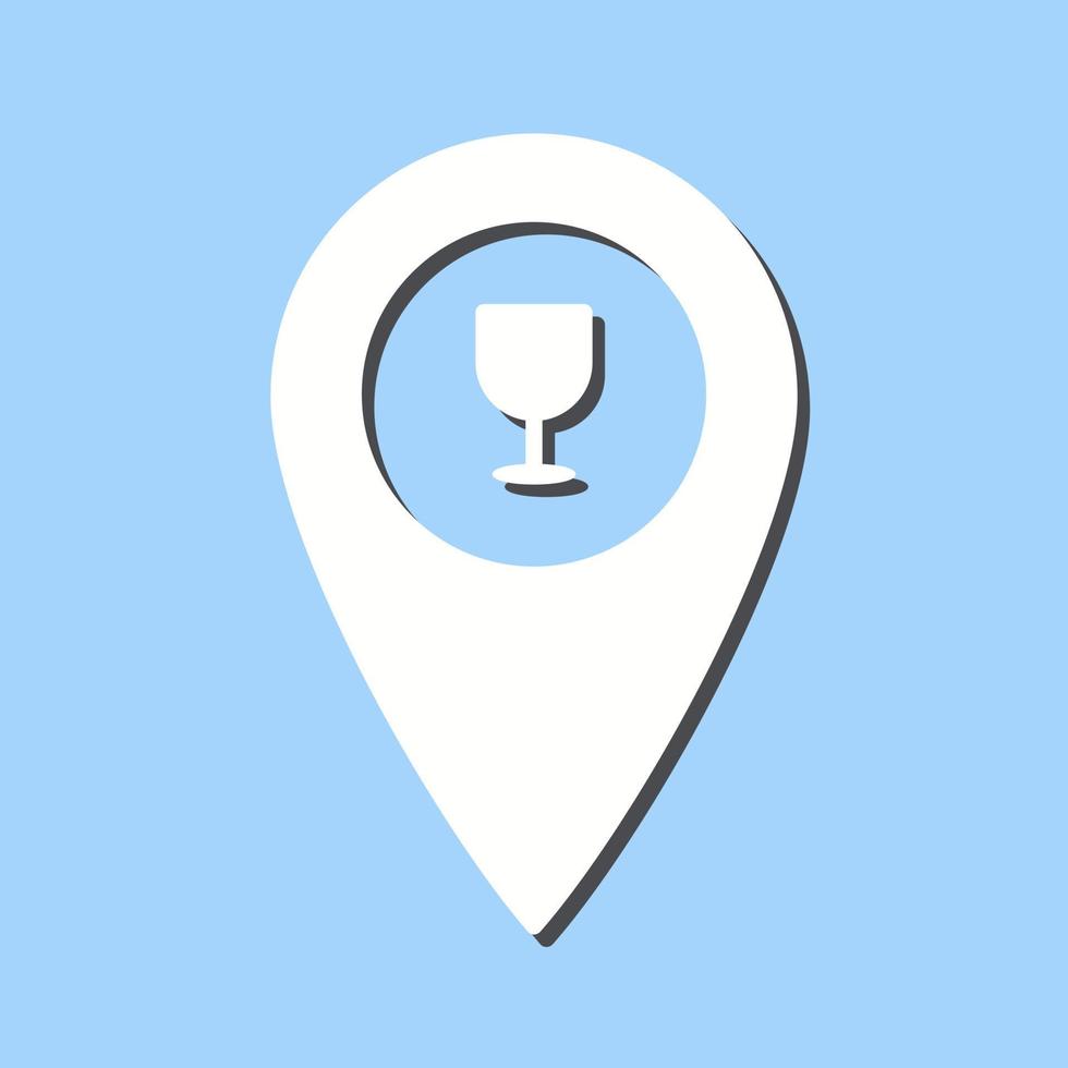 Unique Bar Location Vector Icon