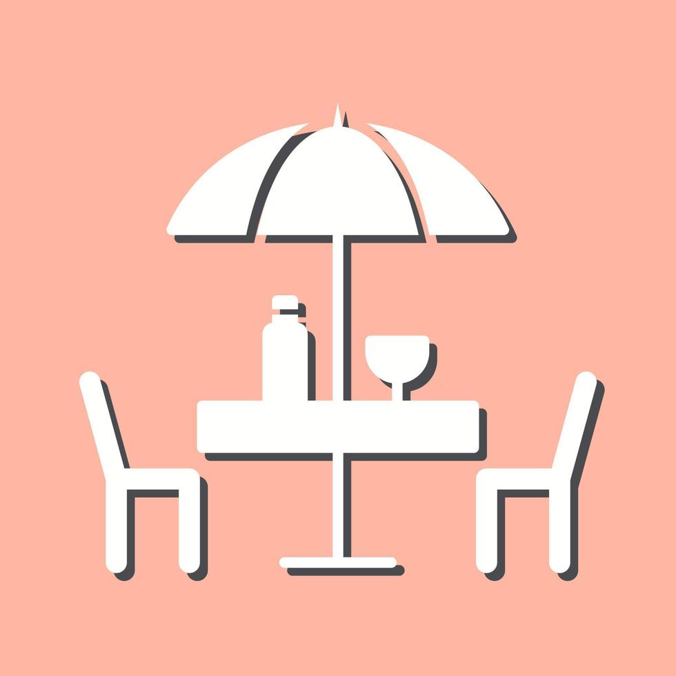 Unique Cafe Table Vector Icon