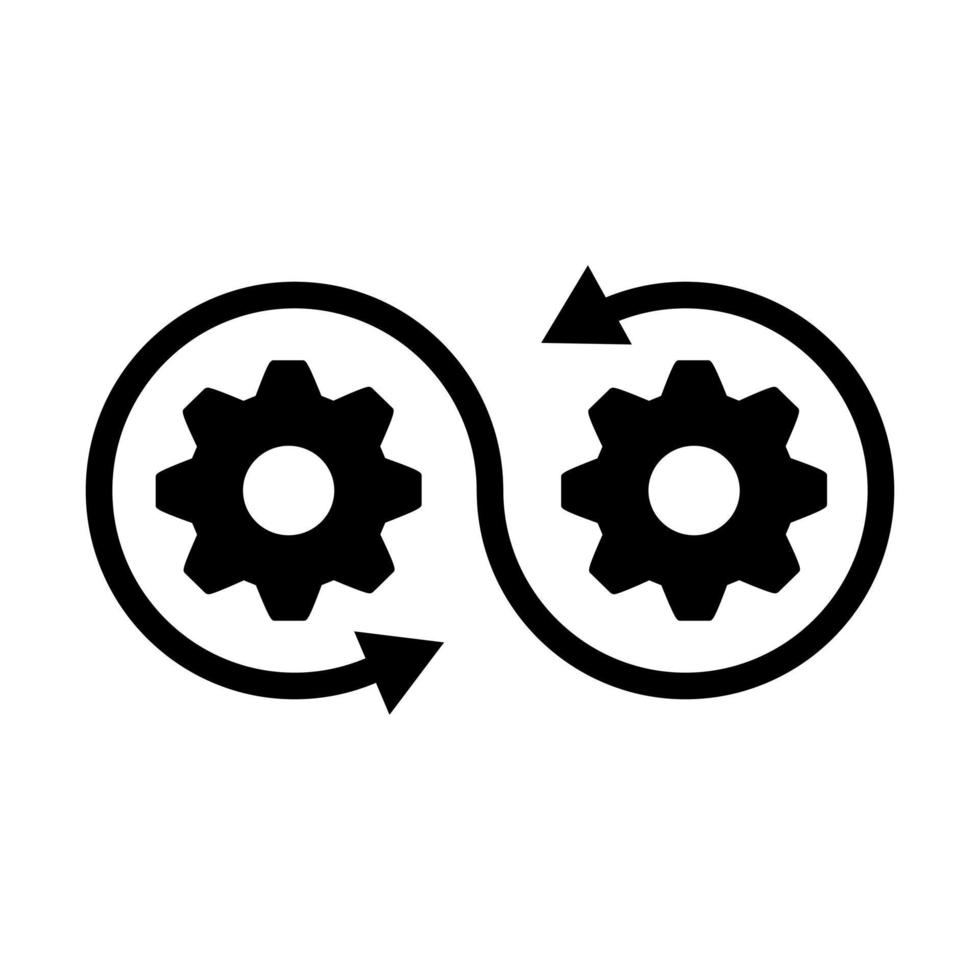 Development icon in transparent style. Devops vector illustration on ...
