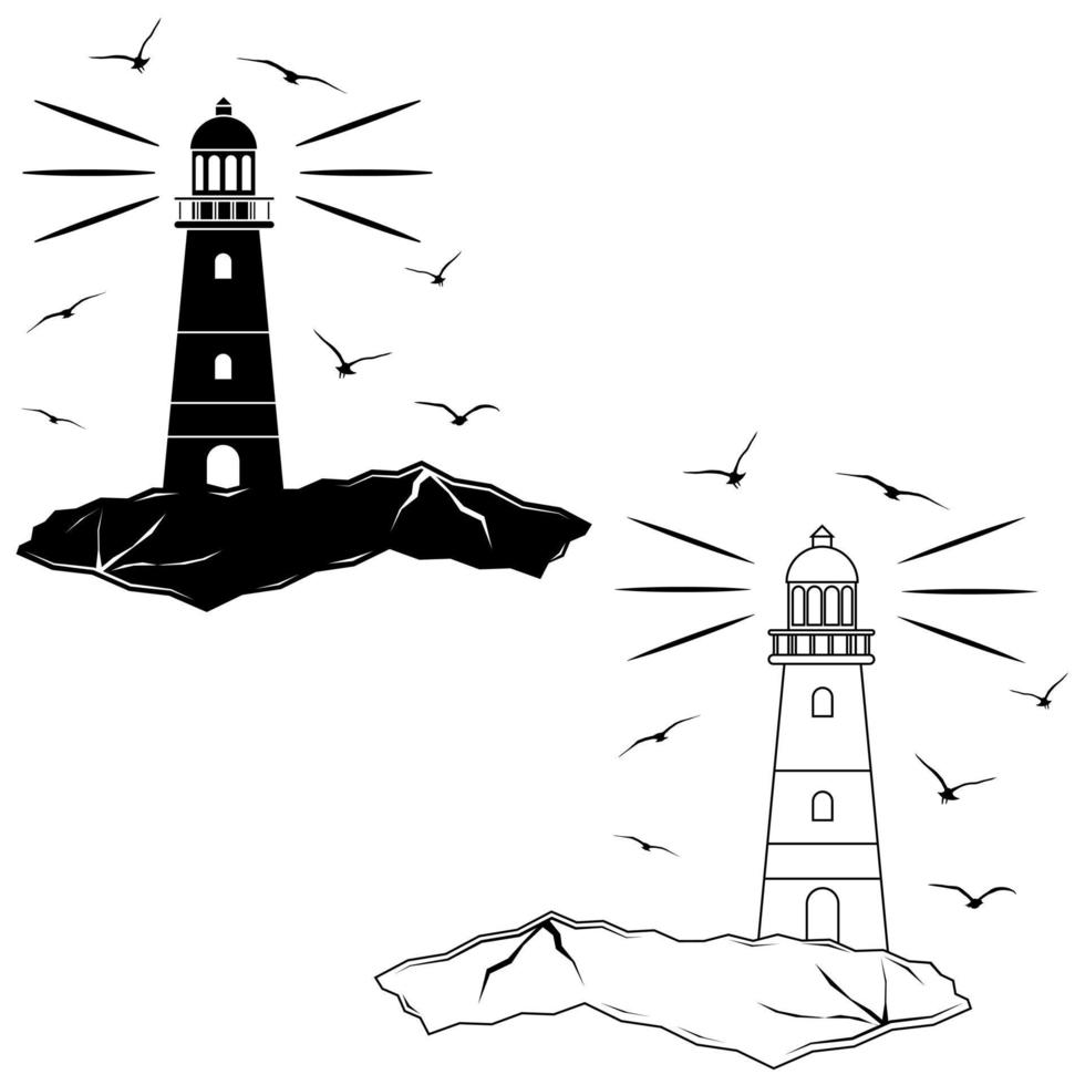 faro vector icono colocar. Faro ilustración firmar recopilación. referencia punto símbolo o logo.