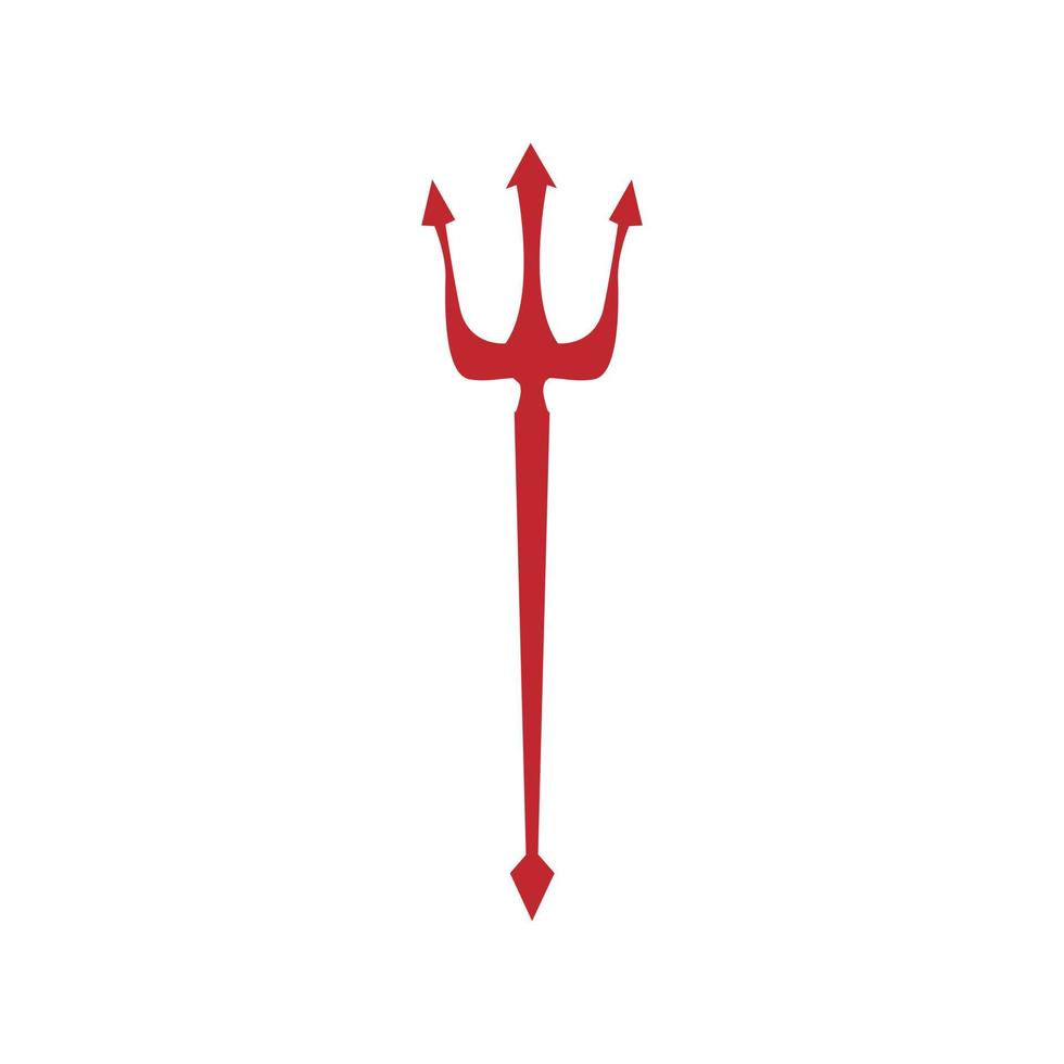 Trident devil icon vector. pitchfork illustration sign. hell symbol. vector