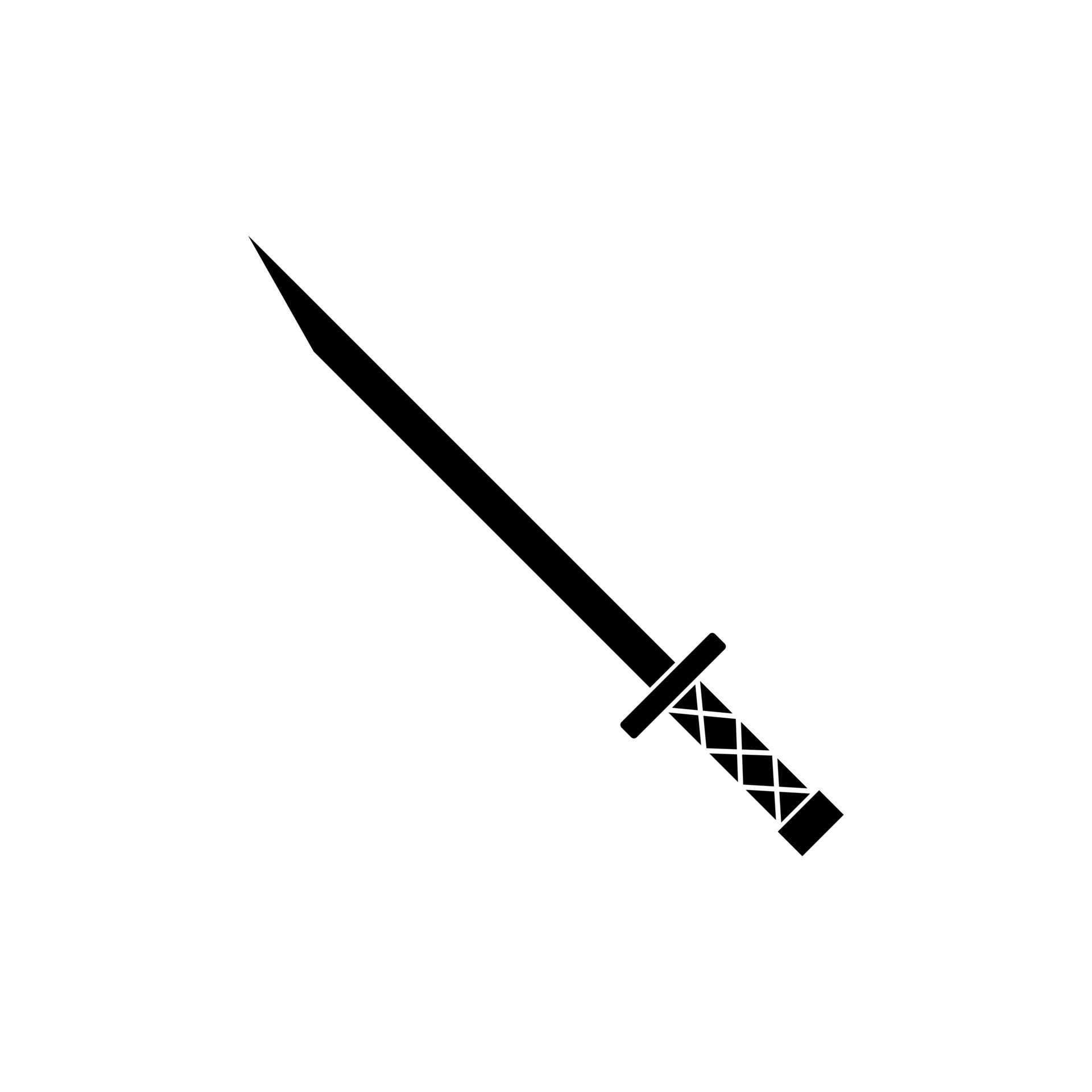 Sword Saber Icon Logo Isolated On White Background Stock