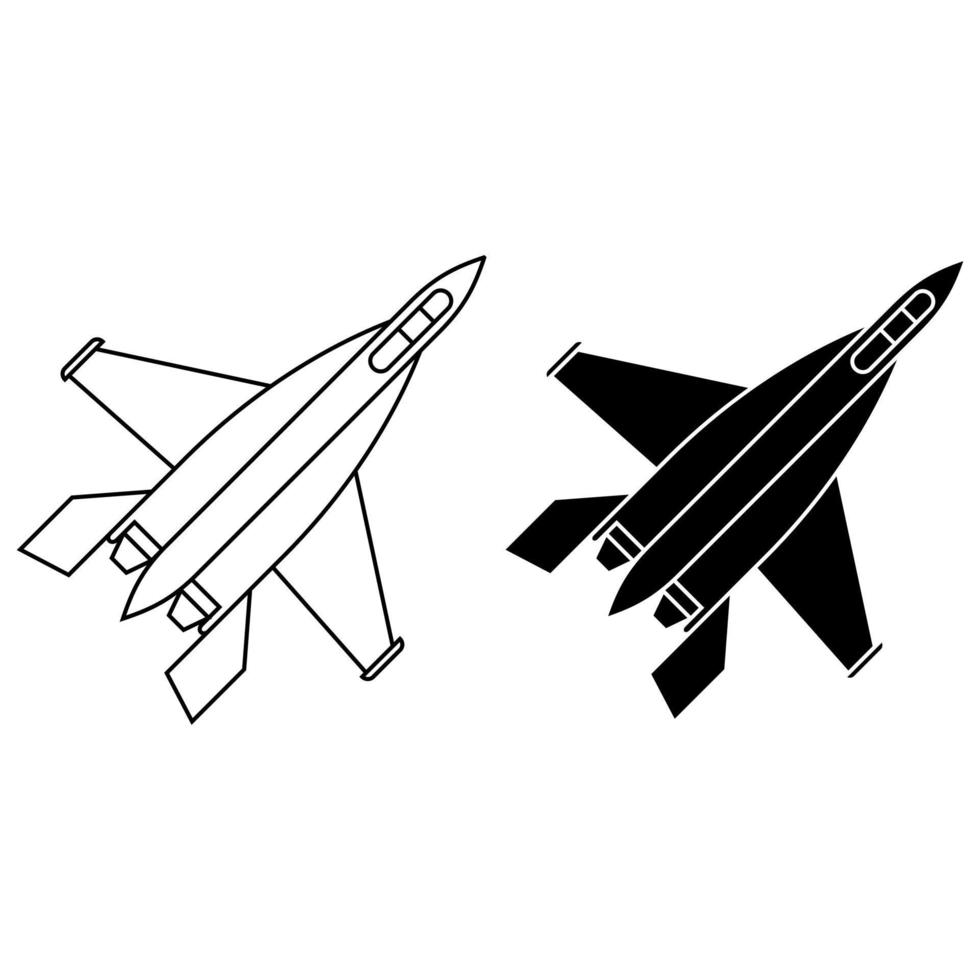 combatiente vector icono colocar. arma ilustración firmar recopilación. bombardeo símbolo. guerra logo.