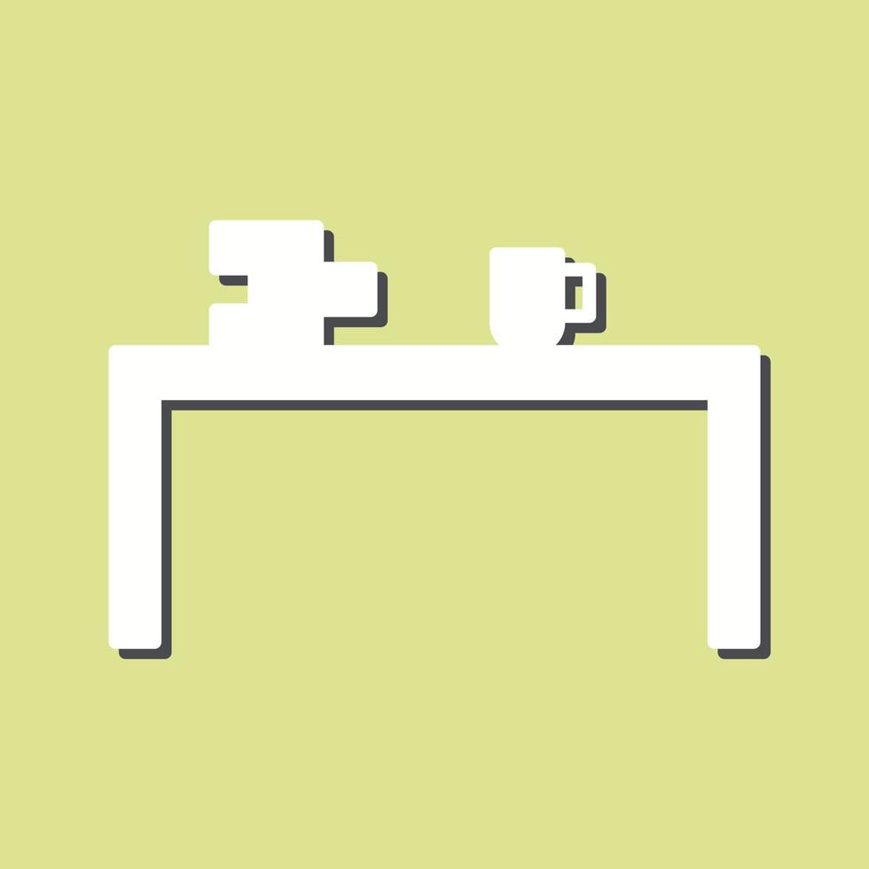 Unique Study Desk Vector Icon