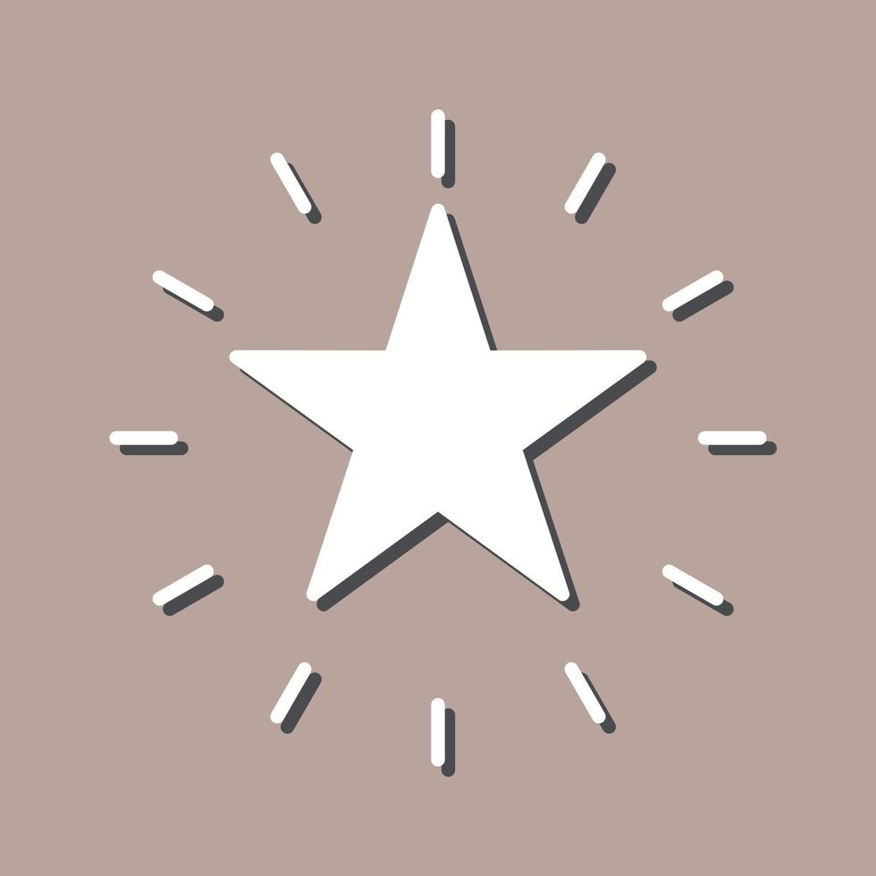 icono de vector de estrella única