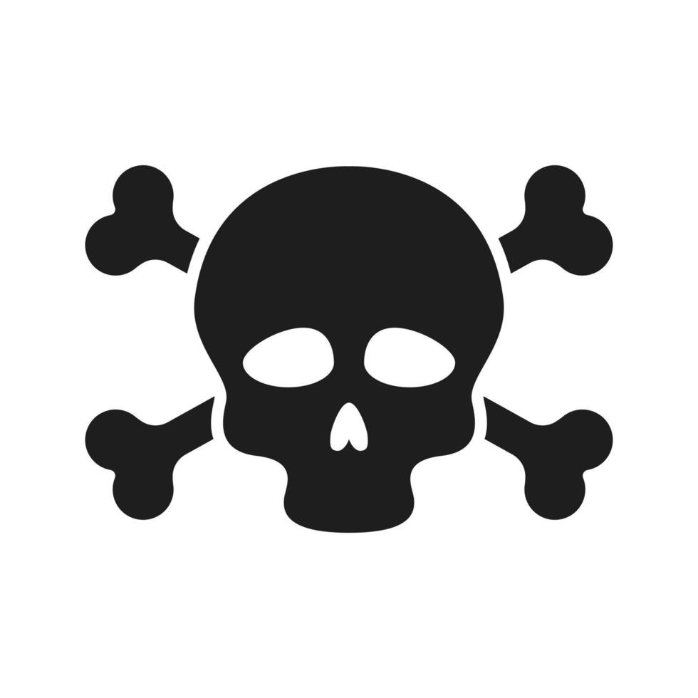 Skull and Bones vector icon. danger illustration sign. poison symbol or logo.