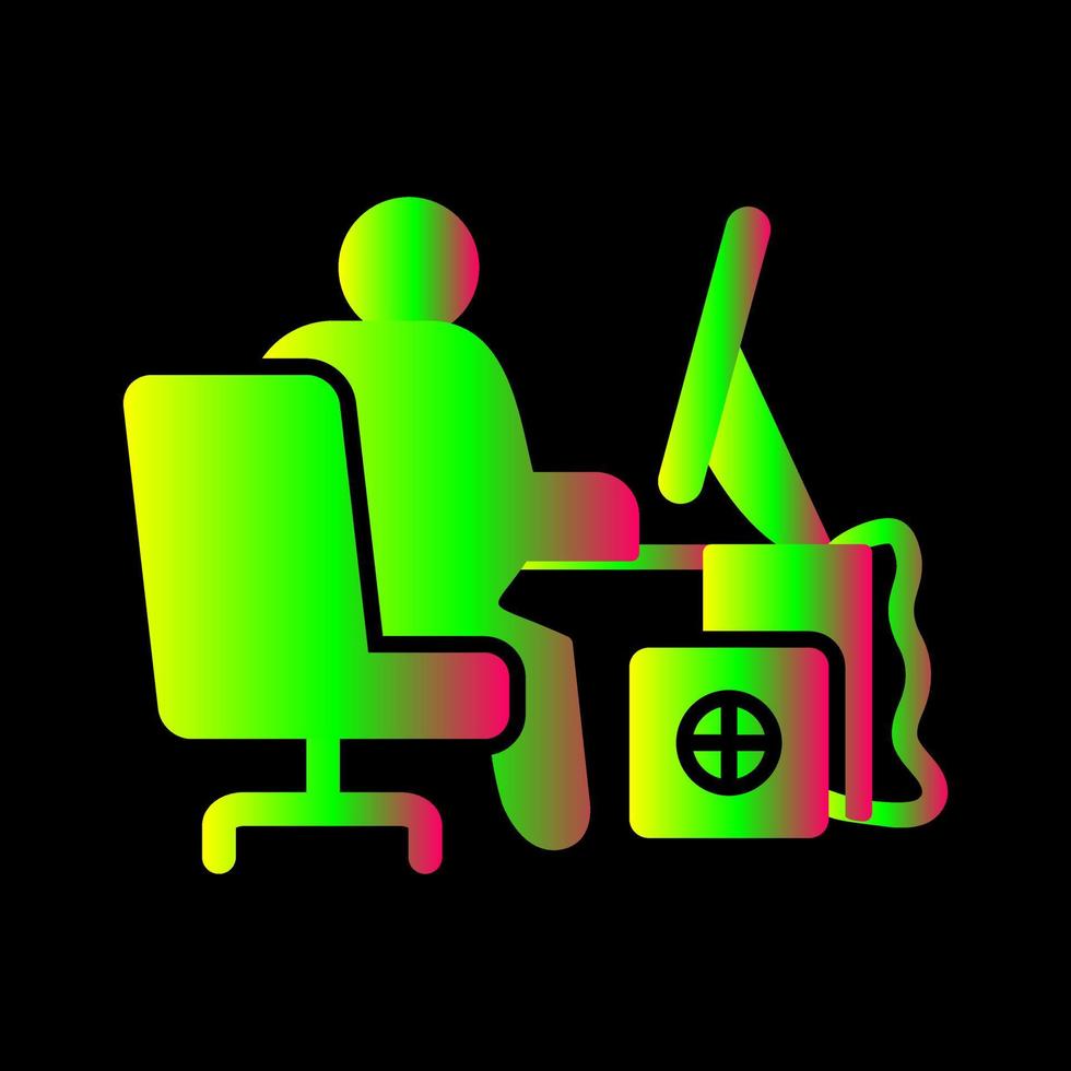 Computer Worker Vector Icon