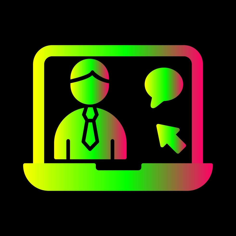 Online Interview Vector Icon