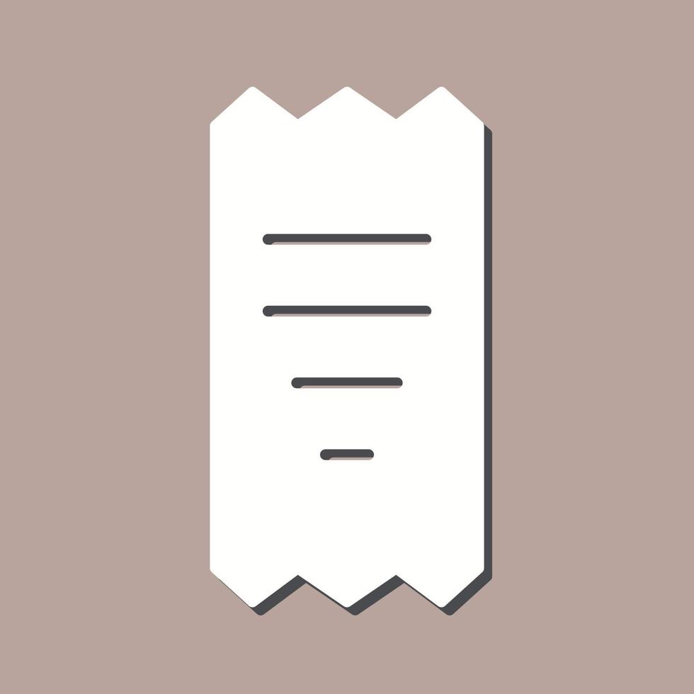 Unique Receipt Vector Icon