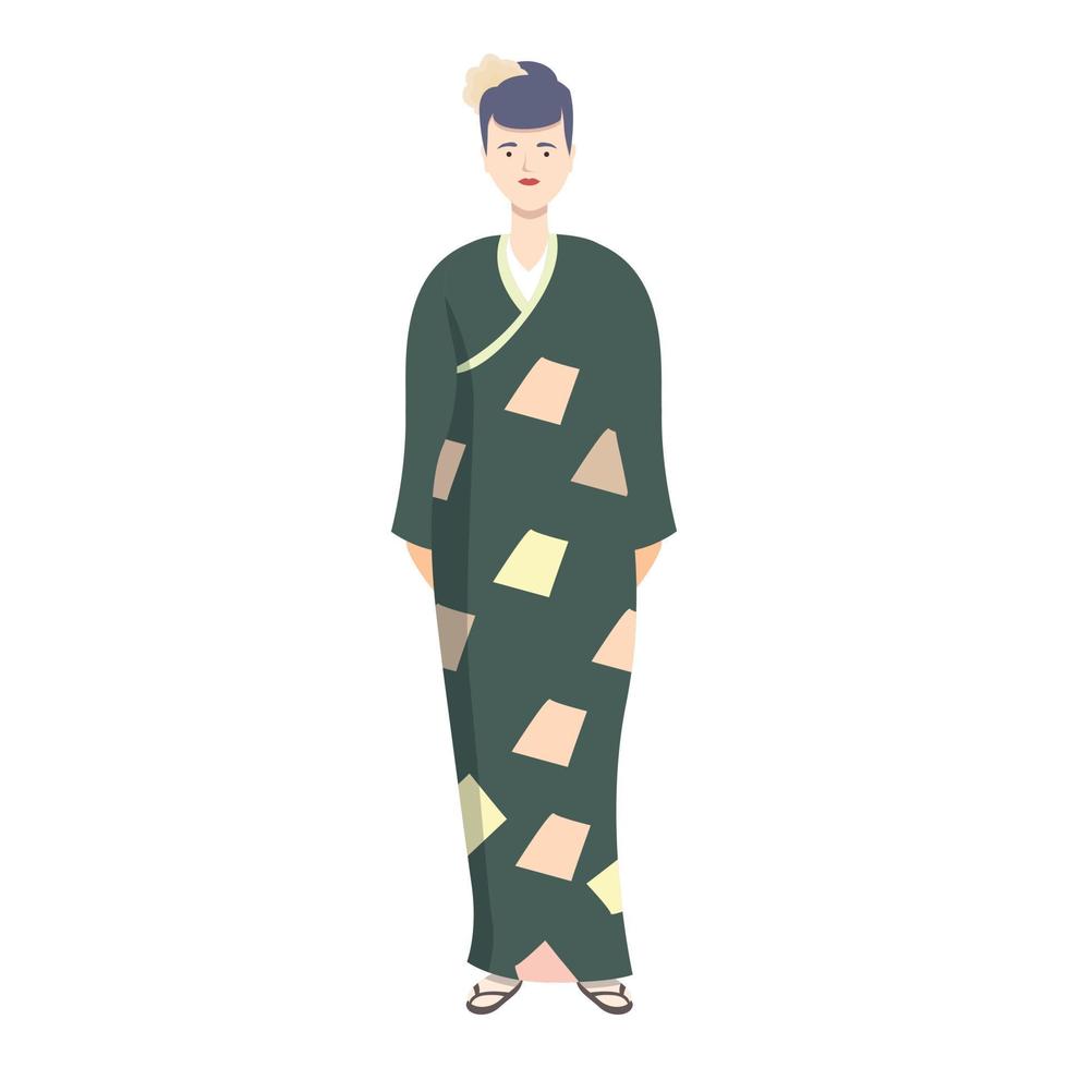 kimono diseño icono dibujos animados vector. mujer persona vector