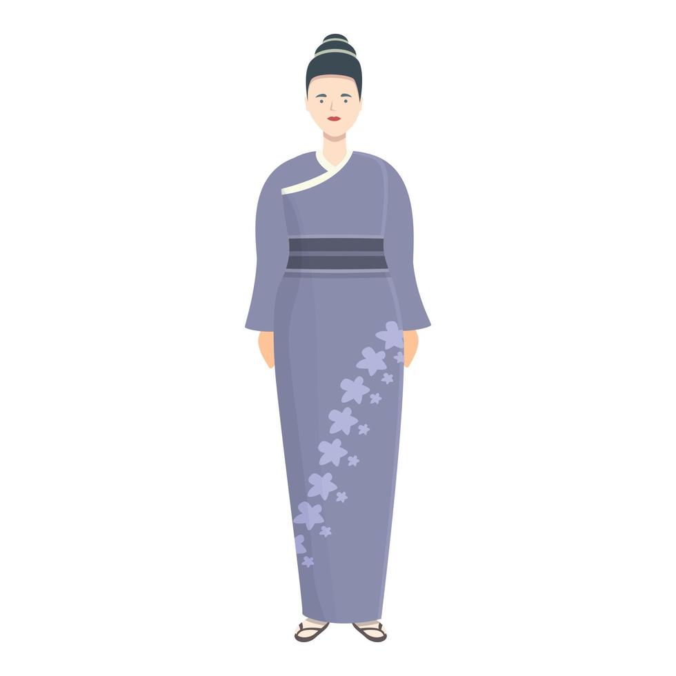 asiático disfraz icono dibujos animados vector. Japón kimono vector