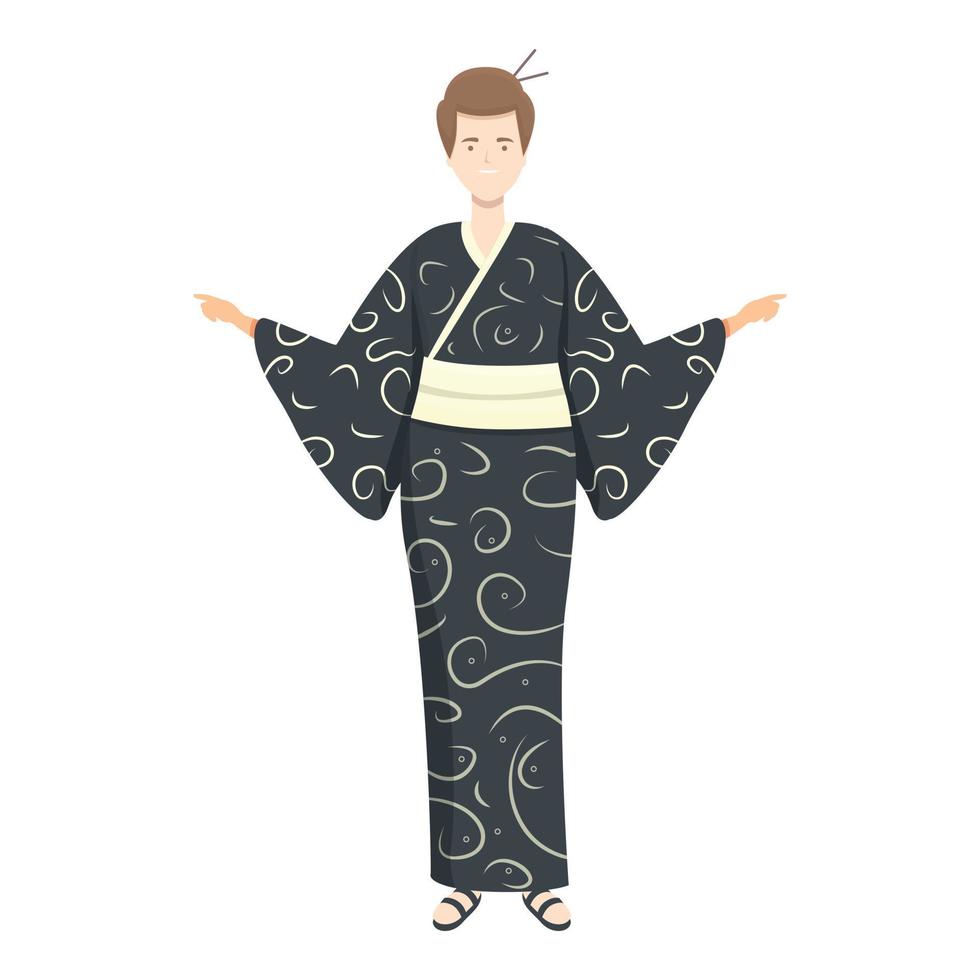 Japón kimono icono dibujos animados vector. asiático disfraz vector
