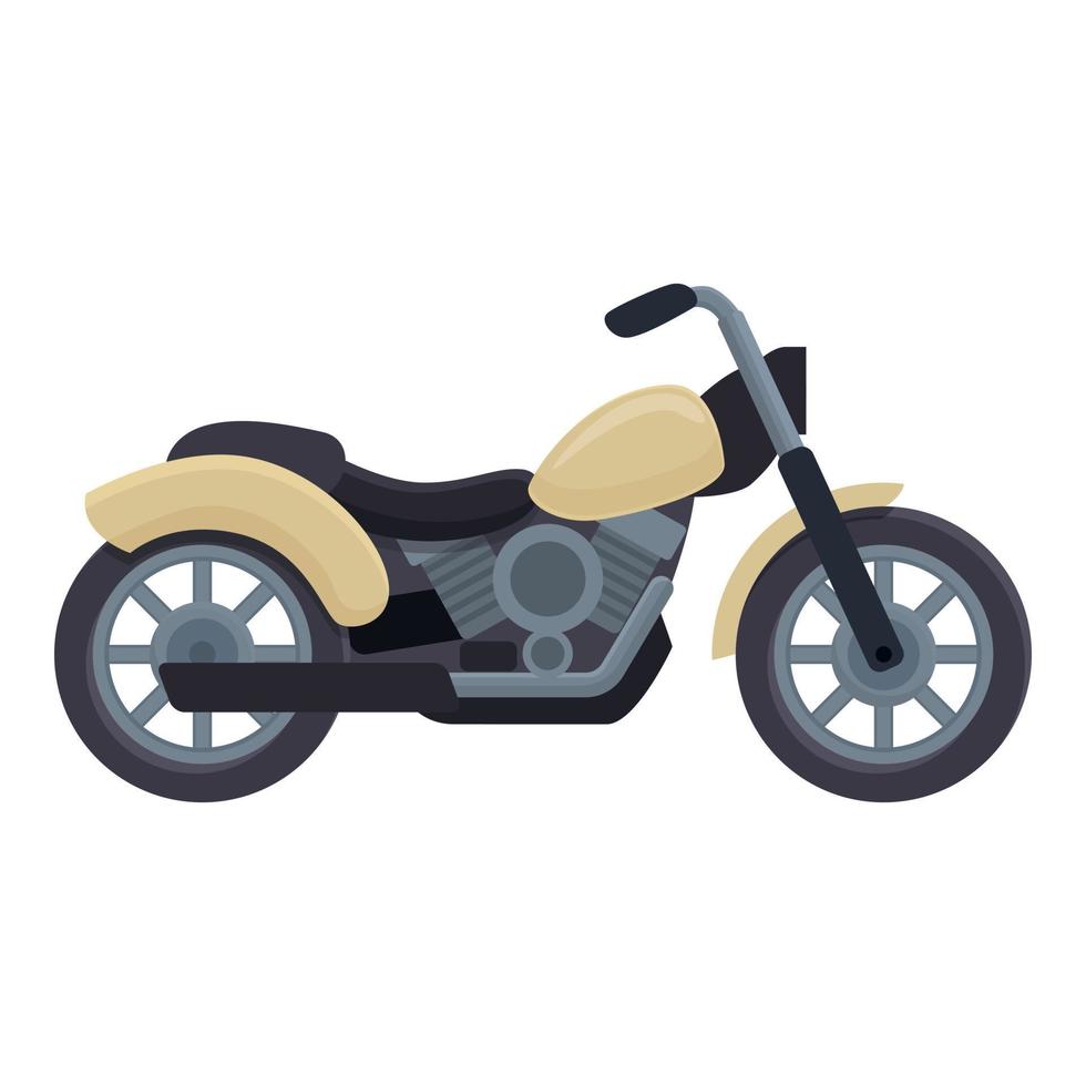 Gold chopper icon cartoon vector. Bike rider vector